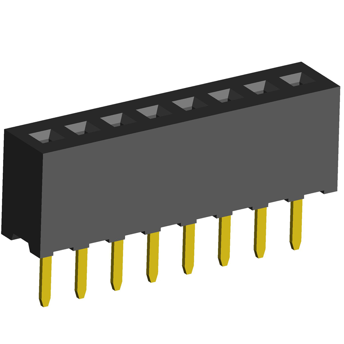 1.27mm PCB Socket Single Row Straight Dip Type